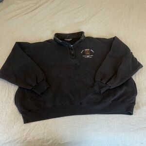 Men's Vintage Black Zip-Up Sweater